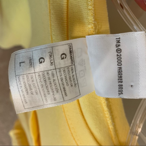 Vintage Warner Bros Long Sleeve Pocket Tee Tweety Bird Embroidered  VTG - Picture 6 of 9